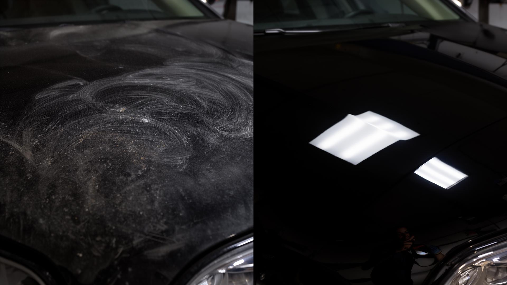 Comparație înainte și după detailing premium 